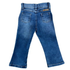 Calça Infantil Baby Ranch Jeans Médio Strass Cowgirl Ref:3001