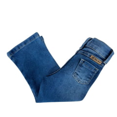 Calça Infantil Baby Ranch Jeans Médio Strass Cowgirl Ref:3001