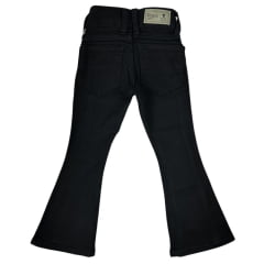 Calça Infantil Best Rodeio Country Jeans Preto Flare Com Pedraria Preta Ref:F1966