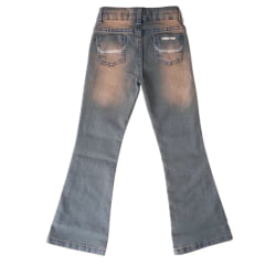 Calça Infantil Feminina Texas Farm Heritage Jeans Manchado Com Bordados Flare Ref:PDF MINI 006