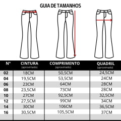 Calça Infantil Feminina Country PRB Bordada Ref:1626