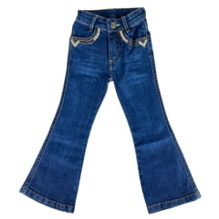 Calça Infantil Feminina Country PRB Bordada Ref:1627