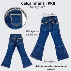 Calça Infantil Feminina Country PRB Bordada Ref:1627