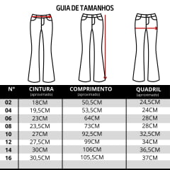 Calça Infantil  Feminina PRB Country Jeans Azul Escuro Flare Com Brilhos - REF: 609