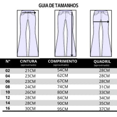 Calça Infantil Feminina Red Horse Jeans Azul Flare Com Bordado Rosa E Azul Claro Nos Bolsos Ref:1622