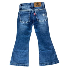 Calça Infantil Feminina Red Horse Jeans Destroyer Flare Básica Ref:1620