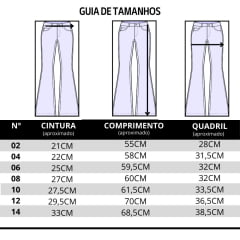Calça Infantil Feminina Texas Farm Away Jeans Claro Flare Bordado Em Strass Ref: PDFMINI007