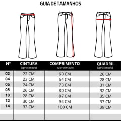 Calça Infantil Feminina Texas Farm Heritage Jeans Manchado Com Bordados Flare Ref:PDF MINI 006