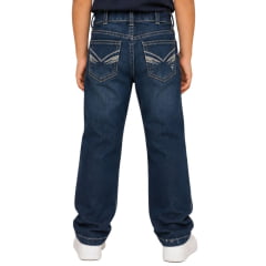 Calça Infantil Masculina Texas Farm Freedom Azul Escuro Bolso Bordado Ref:PDMMINI002