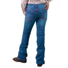Calça Infantil Feminina Miss Country Jeans Pink Ref: 001092