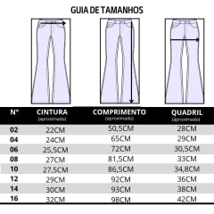 Calça Infantil Miss Country Jeans Wild Azul Claro Bordado Cactus E Strass Bootcut Ref:1071