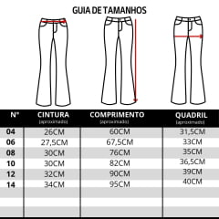 Calça Infantil República Caipira Jeans Charlote C/ Bordado Estrelas E Ferradura C/ Brilho Ref:2028