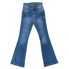 Calça Infantil West Dust Jeans Azul Médio Brigite Bootcut Com Brilho E Bordado Ref:CL29746