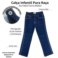Calça Infantil Pura Raça Reta Amaciada Ref:07.0275.000022