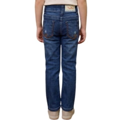 Calça Infantil Feminina Race Bull Stone Bordado Laranja REF:038.ST