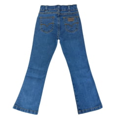 Calça Jeans Infantil Menina Pura Raça Azul Médio Country Premium Bootcut - Ref.07-0275-000014