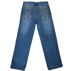 Calça Jeans Infantil Menino Pura Raça Azul Médio Reta Country Premium - Ref. 07-0277-000023