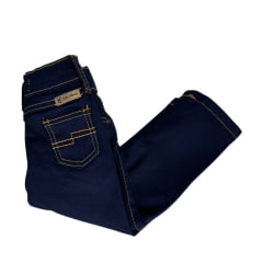 Calça Masculina Infantil Baby Ranch Jeans Azul Escuro Amaciado Reta Ref:1003/2003