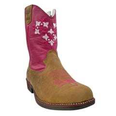 Bota Infantil Texas Rodeo - Feminina Crazy Mostarda / Pink