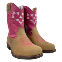 Bota Infantil Texas Rodeo - Feminina Crazy Mostarda / Pink