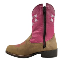 Bota Infantil Texas Rodeo - Feminina Crazy Mostarda / Pink