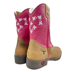 Bota Infantil Texas Rodeo - Feminina Crazy Mostarda / Pink