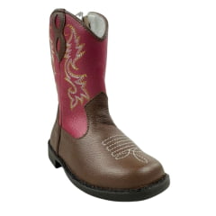 Bota Texana Infantil Ki-Fofo Marrom com Pink