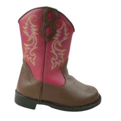 Bota Texana Infantil Ki-Fofo Marrom com Pink