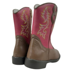 Bota Texana Infantil Ki-Fofo Marrom com Pink