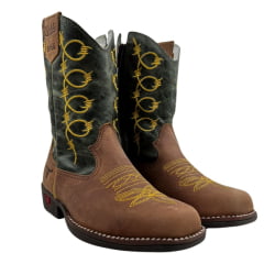 Bota Texana Infantil Texas Rodeo - Fóssil Verde - Ref. tr362