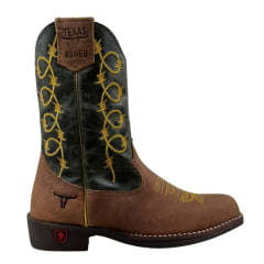 Bota Texana Infantil Texas Rodeo - Fóssil Verde - Ref. tr362