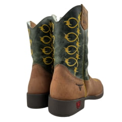 Bota Texana Infantil Texas Rodeo - Fóssil Verde - Ref. tr362