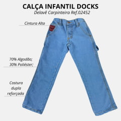 Calça Infantil Dock's Delavê Carpinteira Menino Ref.02452