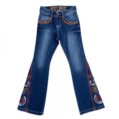 Calça Infantil West Dust Jeans Escuro Bootcut - REF: 26411