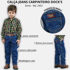 Calça Jeans Infantil Dock's Carpinteira Stone Ref.02452044