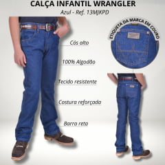Calça Jeans Infantil Wrangler Azul Escuro Ref. 13MJKPD