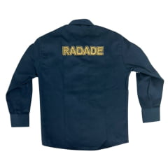 Camisa Infantil Bordada Radade Fast Bull Brands Azul Marinho Ref:3198