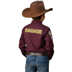 Camisa Infantil Radade Fast Bull Brands Bordô Ref:3197