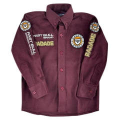 Camisa Infantil Radade Fast Bull Brands Bordô Ref:3197