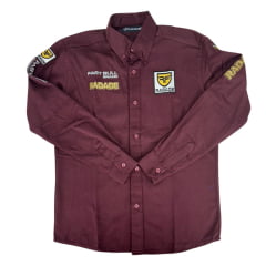 Camisa Infantil Bordada Radade Fast Bull Brands Bordô Ref:4484