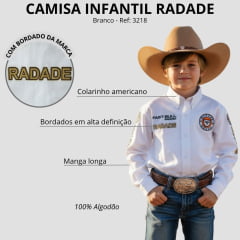 Camisa Infantil Radade Fast Bull Brands Branco Ref:3218