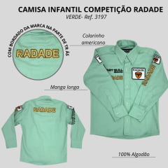 Camisa Infantil De Competição Radade Fast Bull Brands Verde Ref:3197