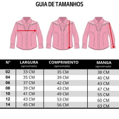 Camisa Infantil Feminina Zenz Western Kids Pegasus Rosa Listra Vermelha Bordado E Brilho Ref: ZW032555-1557