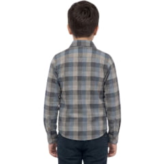 Camisa Infantil Juvenil MX72 Country Manga Longa Xadrez Azul - Ref:26053