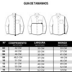 Camisa Infantil Laço Forte Xadrez Vermelho Com Logo Laranja Manga Longa Ref:1711