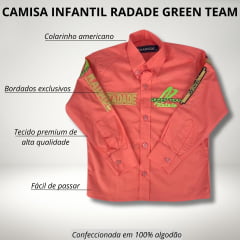 Camisa Infantil Menina Radade Salmão Green Team - Ref. 3095