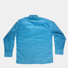 Camisa Infantil Radade Manga Longa Xadrez Azul Claro Ref: ML XI