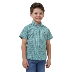 Camisa Infantil TXC Custon Xadrez Verde Manga Curta Ref: 2699Ci