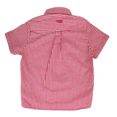 Camisa Infantil TXC Manga Curta Custom Xadrez Vermelho Ref:26699CI