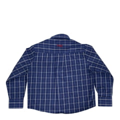 Camisa Infantil Txc Manga Longa Xadrez Azul Ref:29060 LI